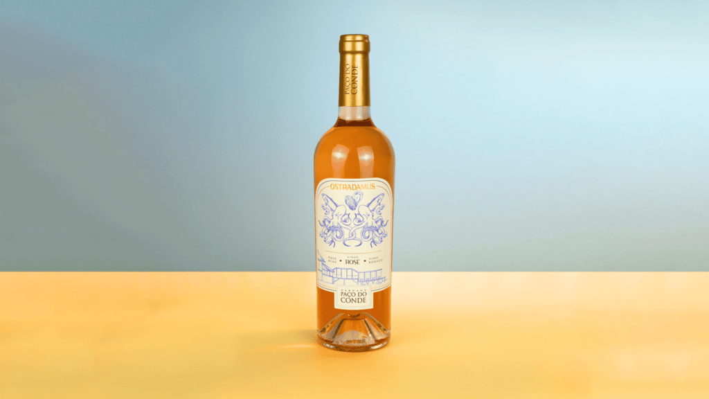 Rótulo exclusivo de vinho rosé do Ostradamus e Herdade Paço do Conde