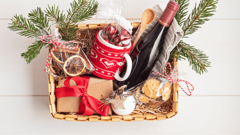 cesta de natal com vinho para aumento de ticket medio
